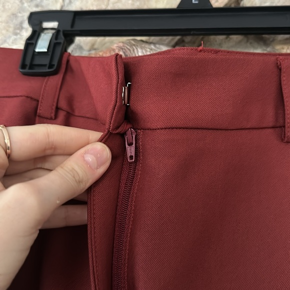 Commense Solid Wide-Leg Pants Without Belt - Picture 6 of 7